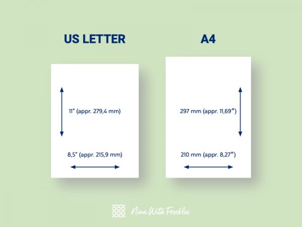 How To Print US Letter Templates On A4 Paper – Nina With Freckles